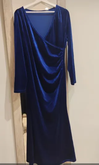 Vestido fiesta terciopelo azul