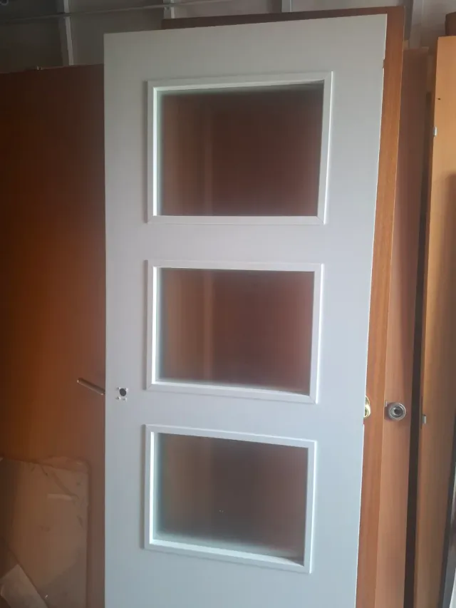 Puerta comedor con cristales