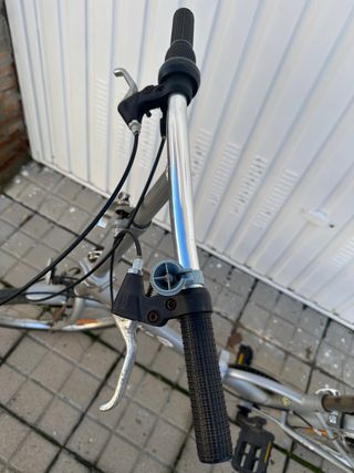 Bicicleta plegable plateada