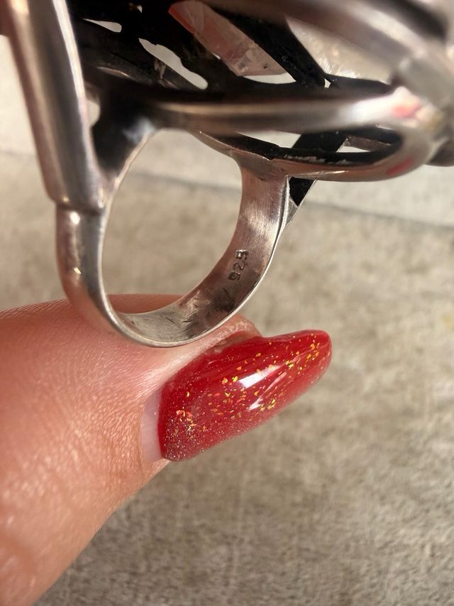 Anillo Plata Ley 925 Piedras Luna