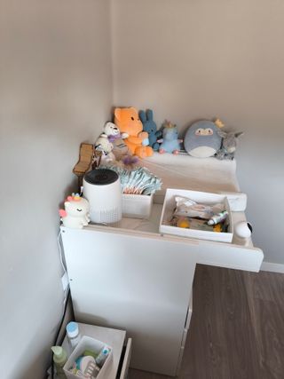 Cambiador bebé IKEA SMÅSTAD blanco 3 cajones