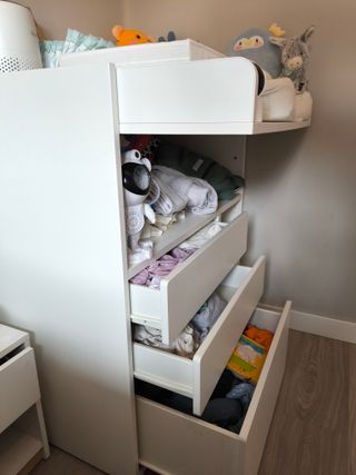Cambiador bebé IKEA SMÅSTAD blanco 3 cajones