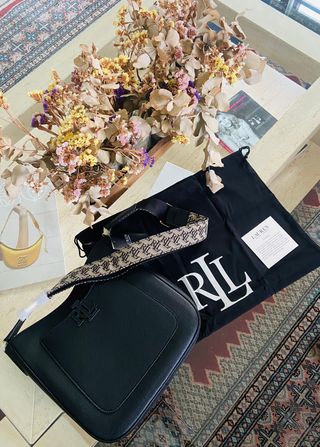 Bolso Hombro Ralph Lauren Negro Multicolor