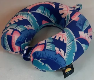 Almohada de viaje cervical con estampado tropical