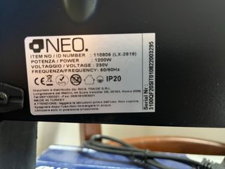 Stufetta Elettrica al Quarzo NEO 1200W