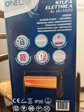 Stufetta Elettrica al Quarzo NEO 1200W