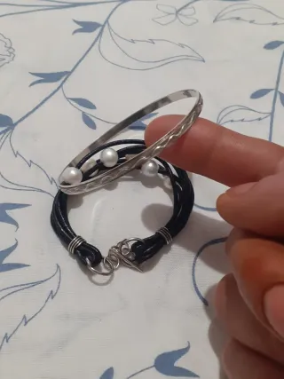 Pulseras Plata y Perlas Auténticas