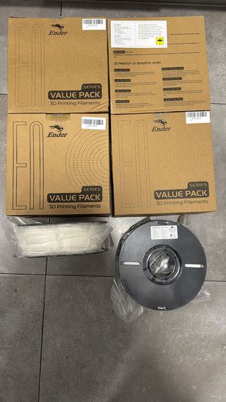 Filamento PLA Ender Creality Blanco-Value PACK 2Kg