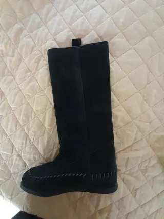 Stivali scamosciati n.35 neri