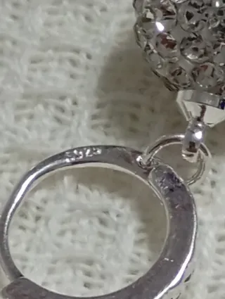 Pendientes plata con brillantes