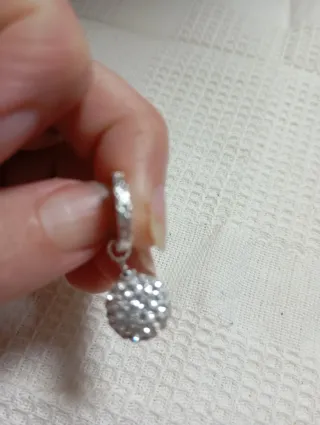 Pendientes plata con brillantes