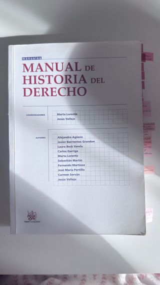 Manual de historia del derecho
