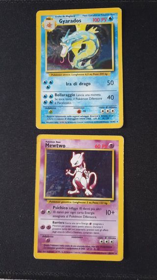 Lotto Mewtwo (BS 10) holo e Gyarados (BS 6) holo