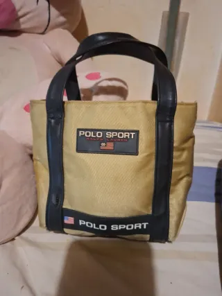 Bolso Polo Sport Ralph Lauren Beige/Negro