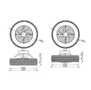 Lámpara Ventilador Mimbre Moderno Aspas Ocultas