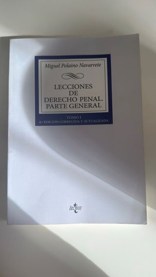 Lecciones de Derecho penal Parte general: Tomo I
