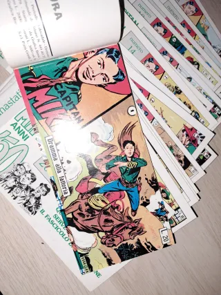 Lotto collana di 21 fumetti capitan miki ristampa