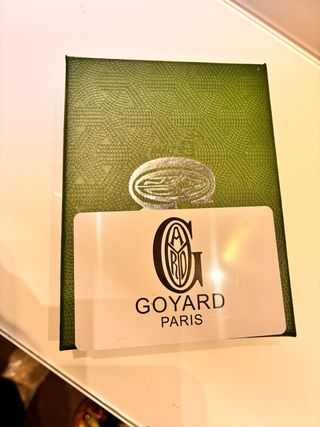 Portacarte Goyard Blu/Beige