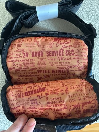 Bolso bandolera Route 66 azul y amarillo