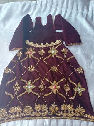 Saya Terciopelo Virgen 60cm,tambien se han para 50