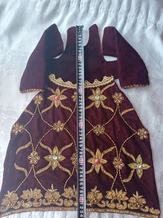 Saya Terciopelo Virgen 60cm,tambien se han para 50