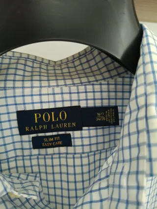 Camicia Polo Ralph Lauren a quadri blu e bianco