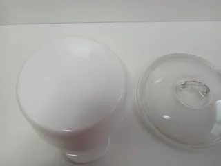 Cazuela Pyroflam cerámica blanca tapa cristal