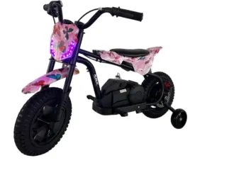 Bici Elettrica Infantile Rosa Farfalle
