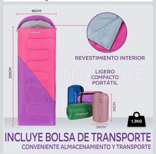 Saco de dormir rosa Clostnature
