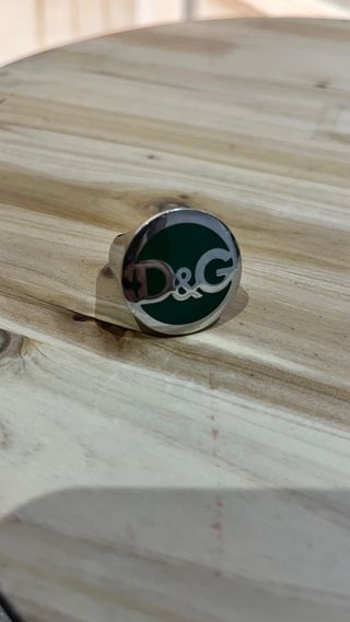 Anillo D&G Verde y Plateado