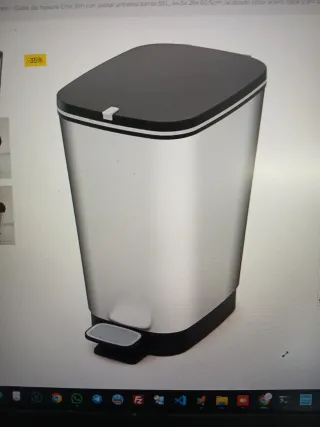 H125 - Cubo de basura Curver Chic Bin 50L 44.5x29x