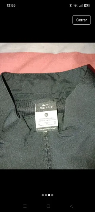 Sudadera Nike Dri-Fit Cremallera Negra