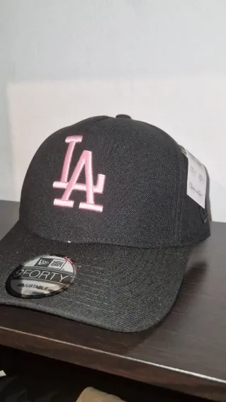 Gorra LA Dodgers 9FORTY New Era Negra Rosa