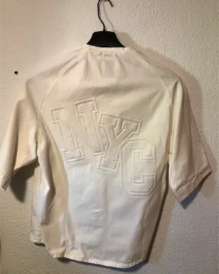 Camisa Baseball Bershka Blanca