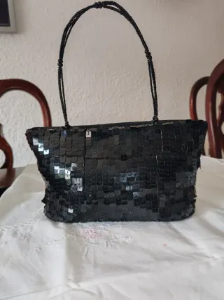 Bolso de fiesta lentejuelas negro