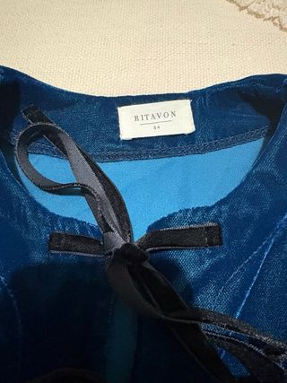 Chaqueta terciopelo Ritavon azul