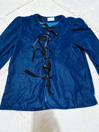 Chaqueta terciopelo Ritavon azul