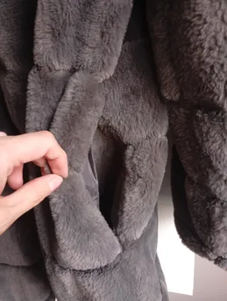 Cappotto grigio donna con cappuccio