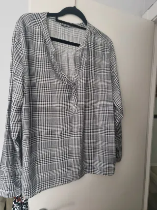 Blusa cuadros talla XXL 120 pecho