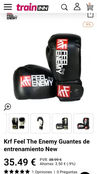 Guantes Krf Feel The Enemy  TALLA 14 OZ