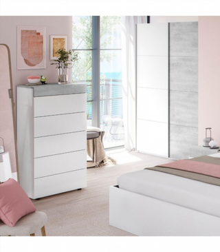 Sinfonier 5 Cajones. Blanco Artik/Cemento