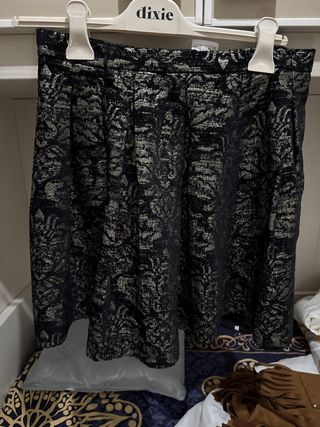 Gonna Pimkie nera con fantasia oro