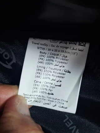 Trolley de cabina TOP TRAVEL gris y azul