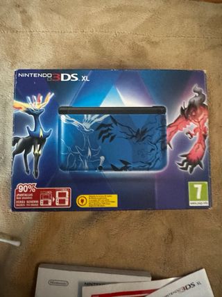Nintendo 3DS XL Edición Pokémon X Y Azul caja