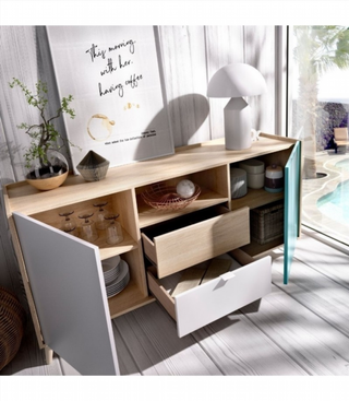 Aparador 2 puertas 2 Cajones.