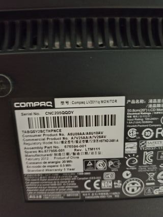 Monitor Compaq LV2011q Nero