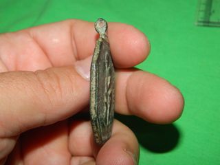 Medalla religiosa S. XVII Cristo y San Francisco