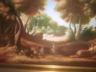 Cuadro al óleo paisaje castillo