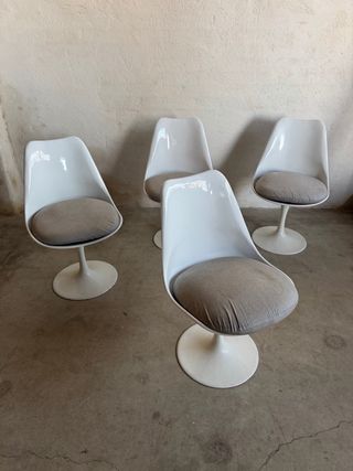 Juego de 4 Sillas Tulip Blanca