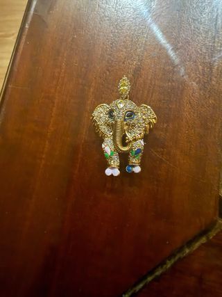 Colgante Elefante Oro Laminado 14K